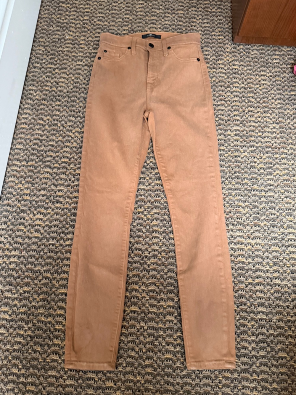 4/$20 ✨ 7 For All Mankind Tan Skinny Jeans Size 25 (XS)